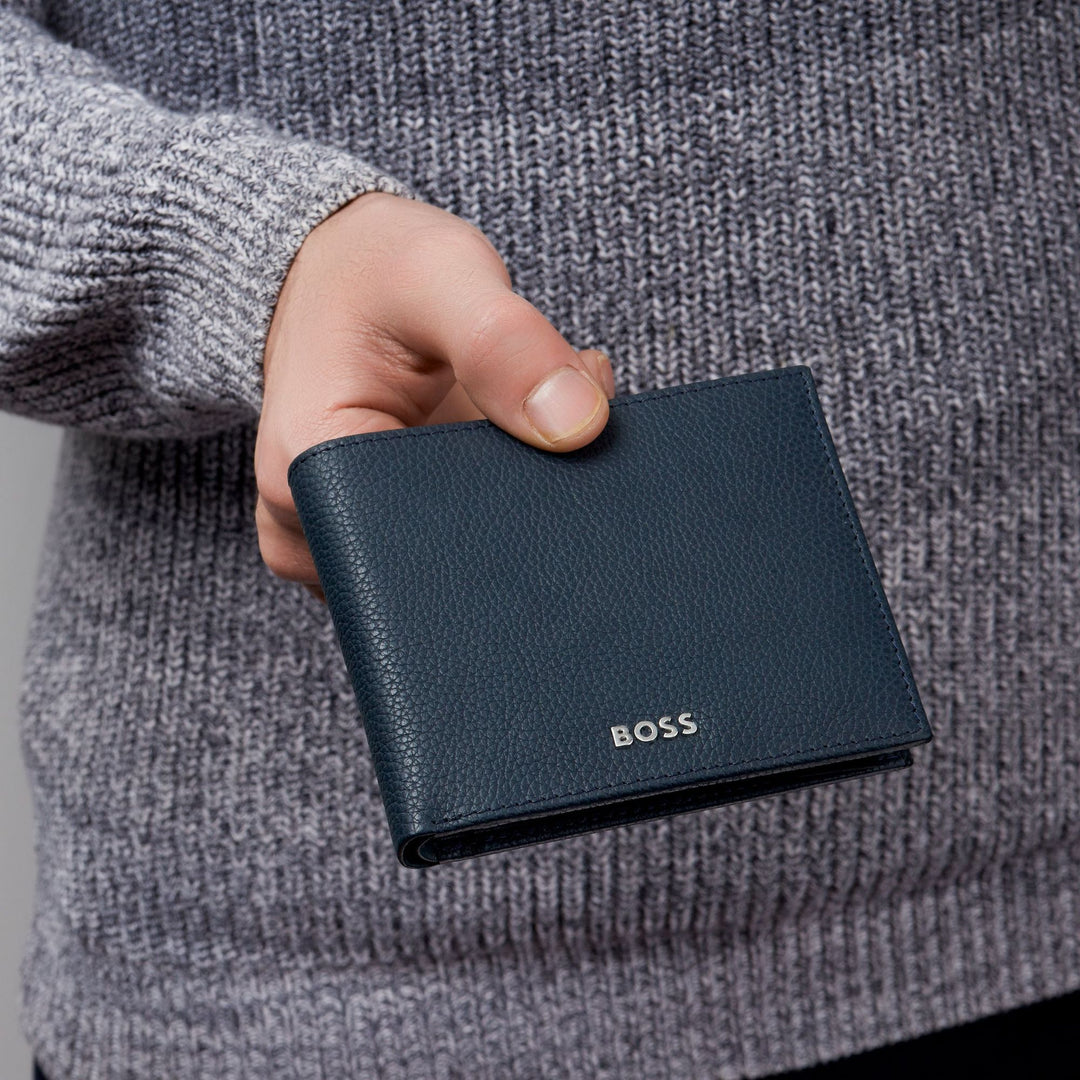 Hugo Boss Classic Granulated Wallet Navy Blue HLW416N
