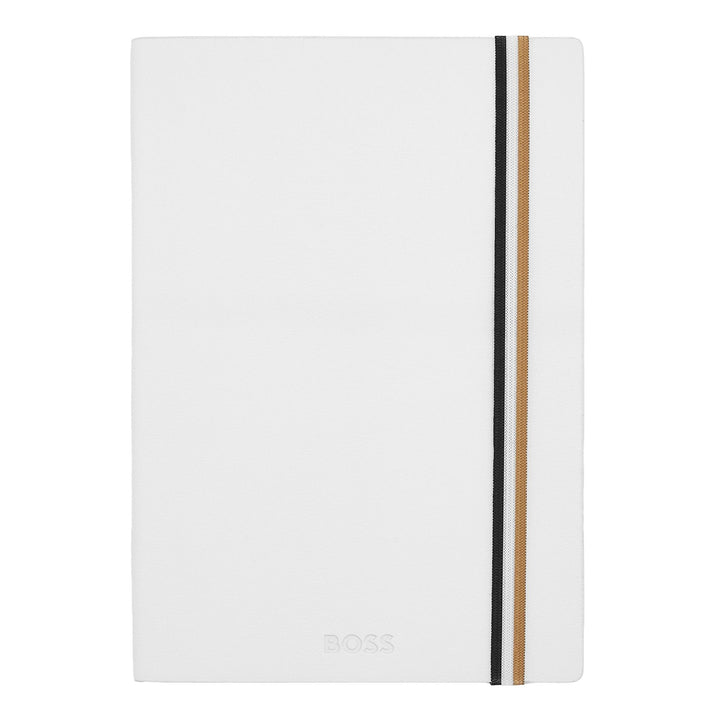 Hugo Boss A5 Iconic White Lined Notebook HNH321WL