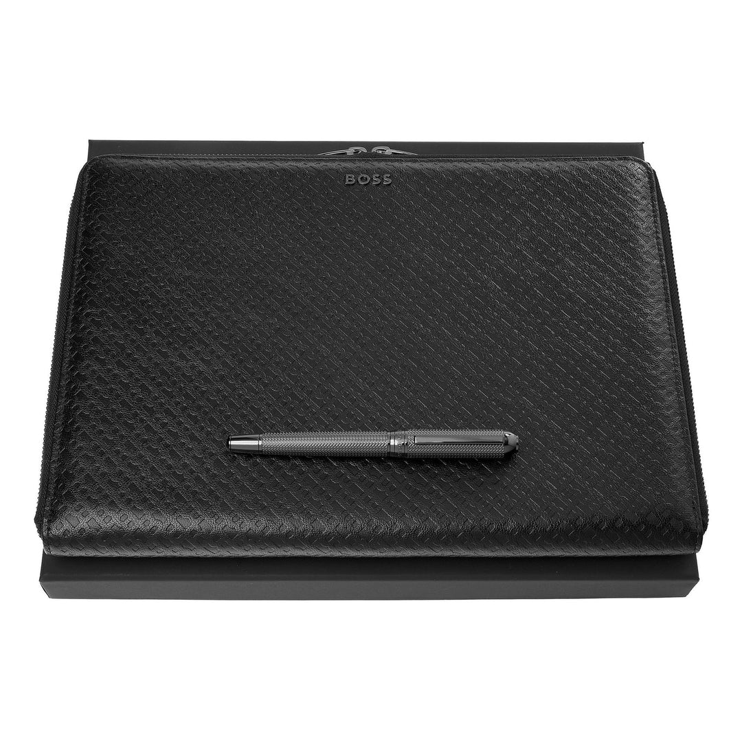 Hugo Boss Set HUGO BOSS (rollerball pen and A4 document folder) HPAR465D