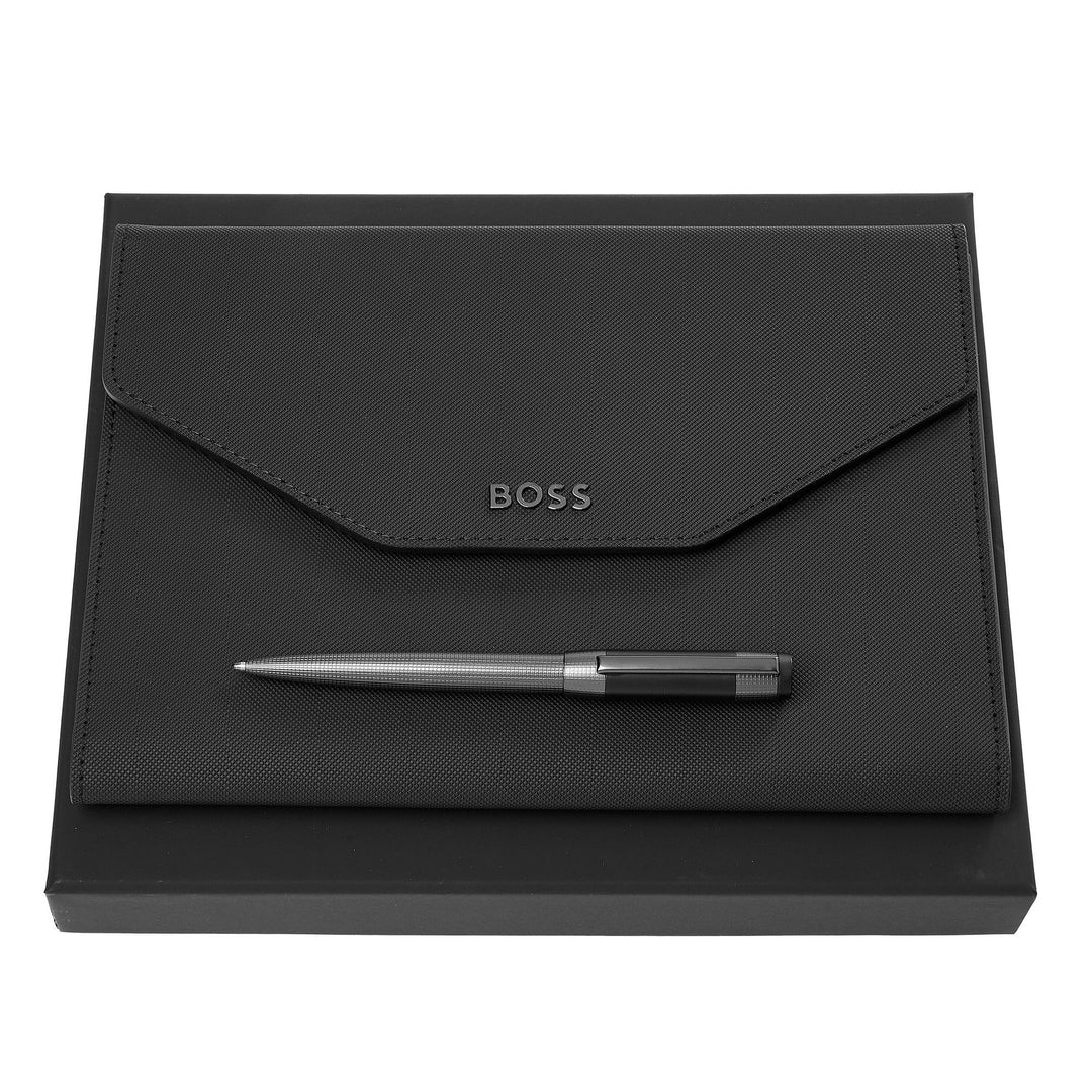 Hugo Boss Set Rive (Kugelschreiber und A5-Ordner) HPBM414A