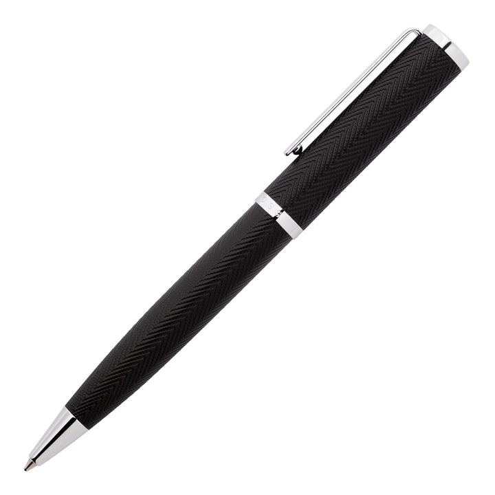 Hugo Boss Formation Herringbone Chrome Ballpoint Pen HSI1064B