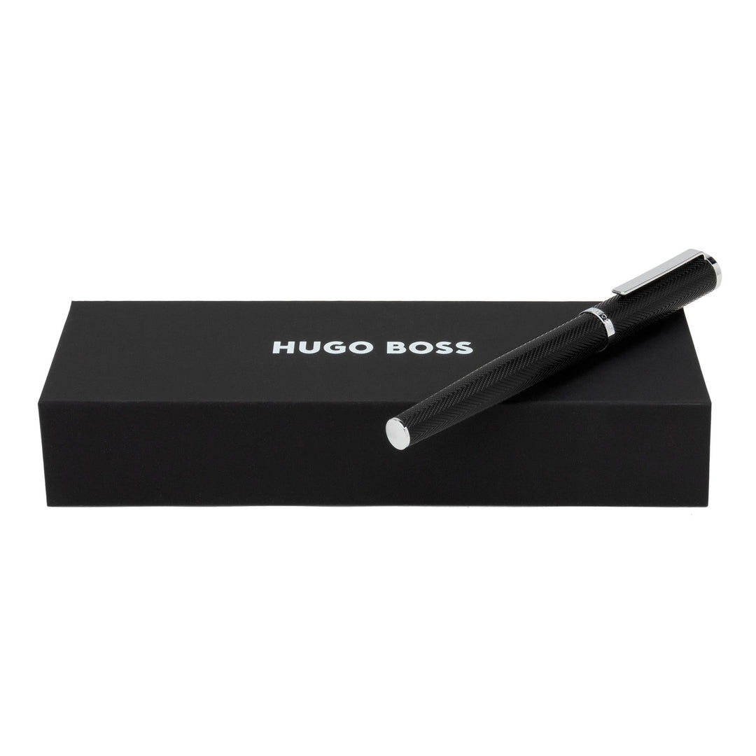 Hugo Boss Formation Herringbone Chrome Ballpoint Pen HSI1065B