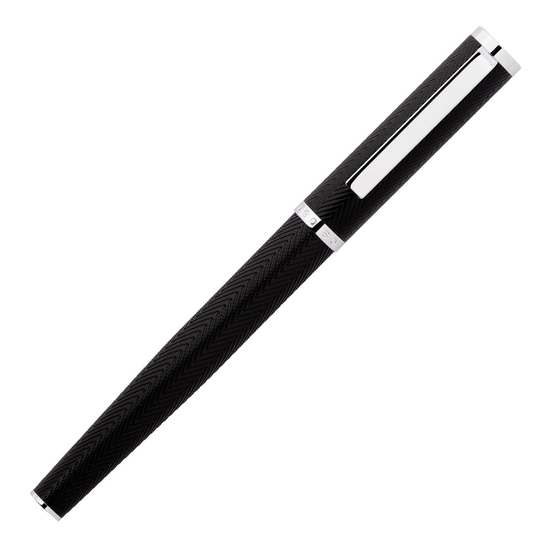Hugo Boss Formation Herringbone Chrome Ballpoint Pen HSI1065B