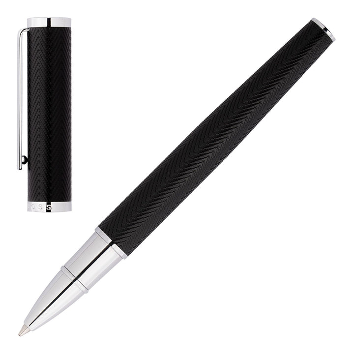 Hugo Boss Formation Herringbone Chrome Ballpoint Pen HSI1065B