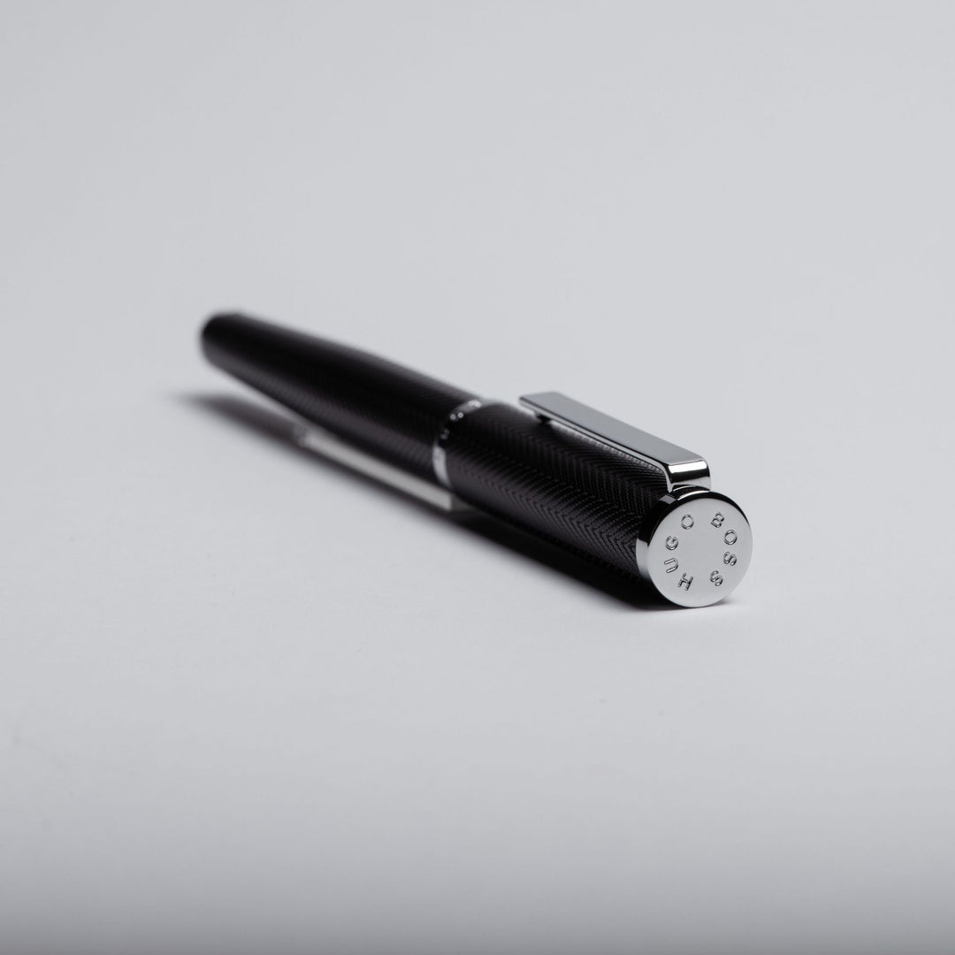 Hugo Boss Formation Herringbone Chrome Ballpoint Pen HSI1065B