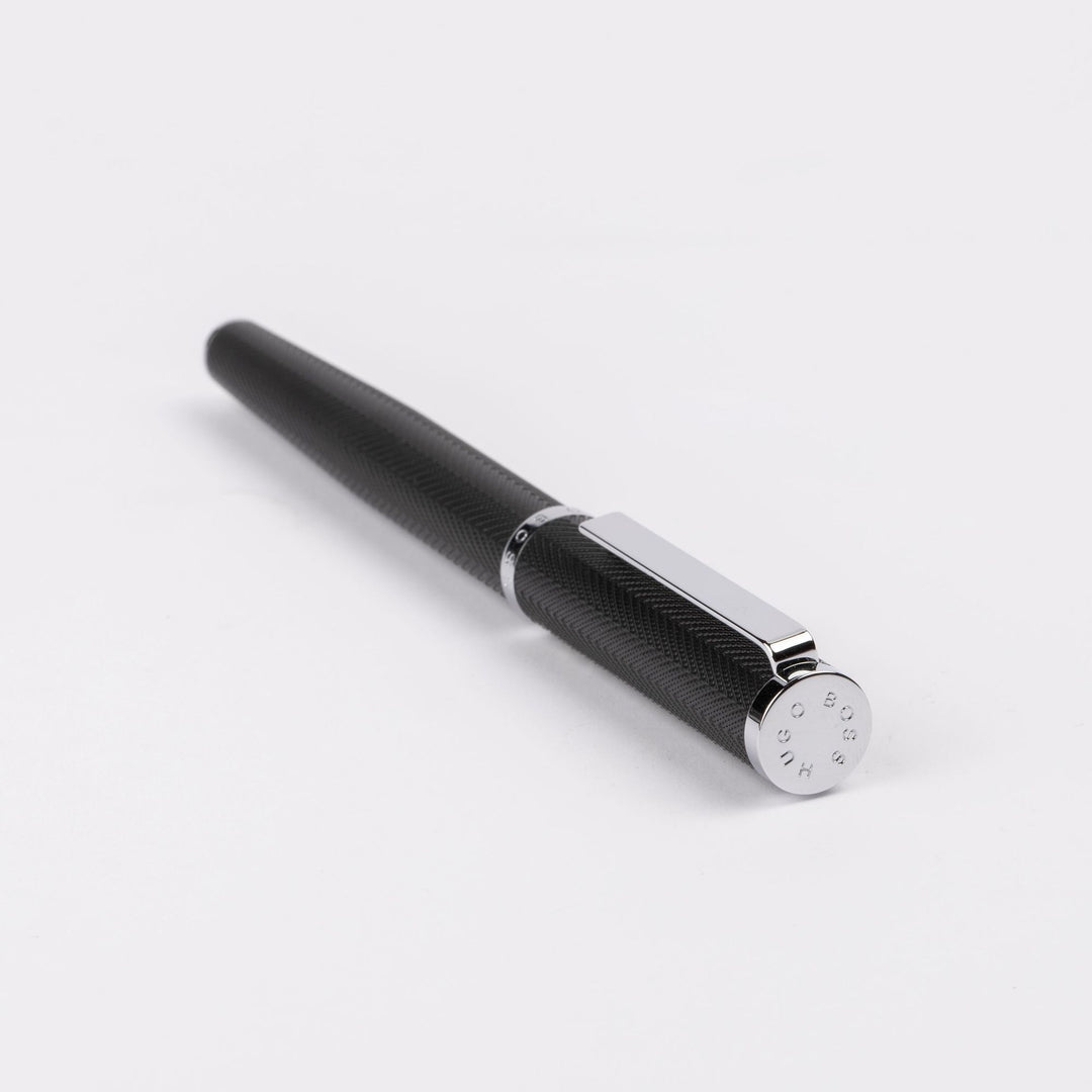 Hugo Boss Formation Herringbone Chrome Ballpoint Pen HSI1065B