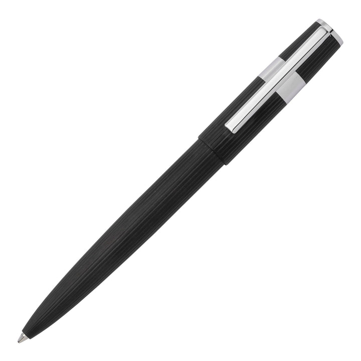 Hugo Boss Gear Pinstripe Ballpoint Pen Black / Chrome HSV2854A