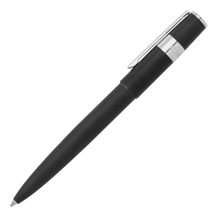Hugo Boss Gear Pinstripe Ballpoint Pen Black / Chrome HSV2854A
