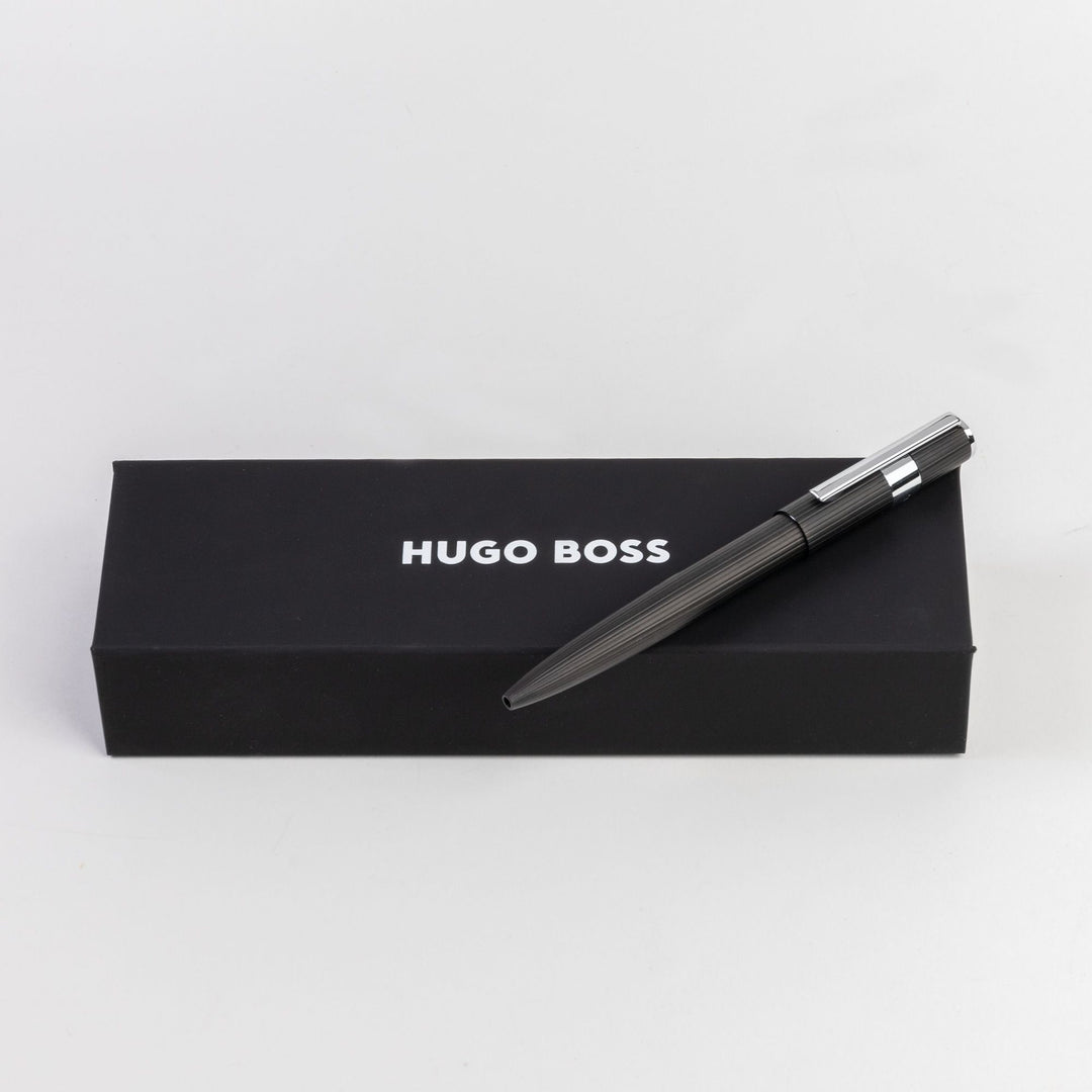 Hugo Boss Gear Pinstripe Ballpoint Pen Black / Chrome HSV2854A