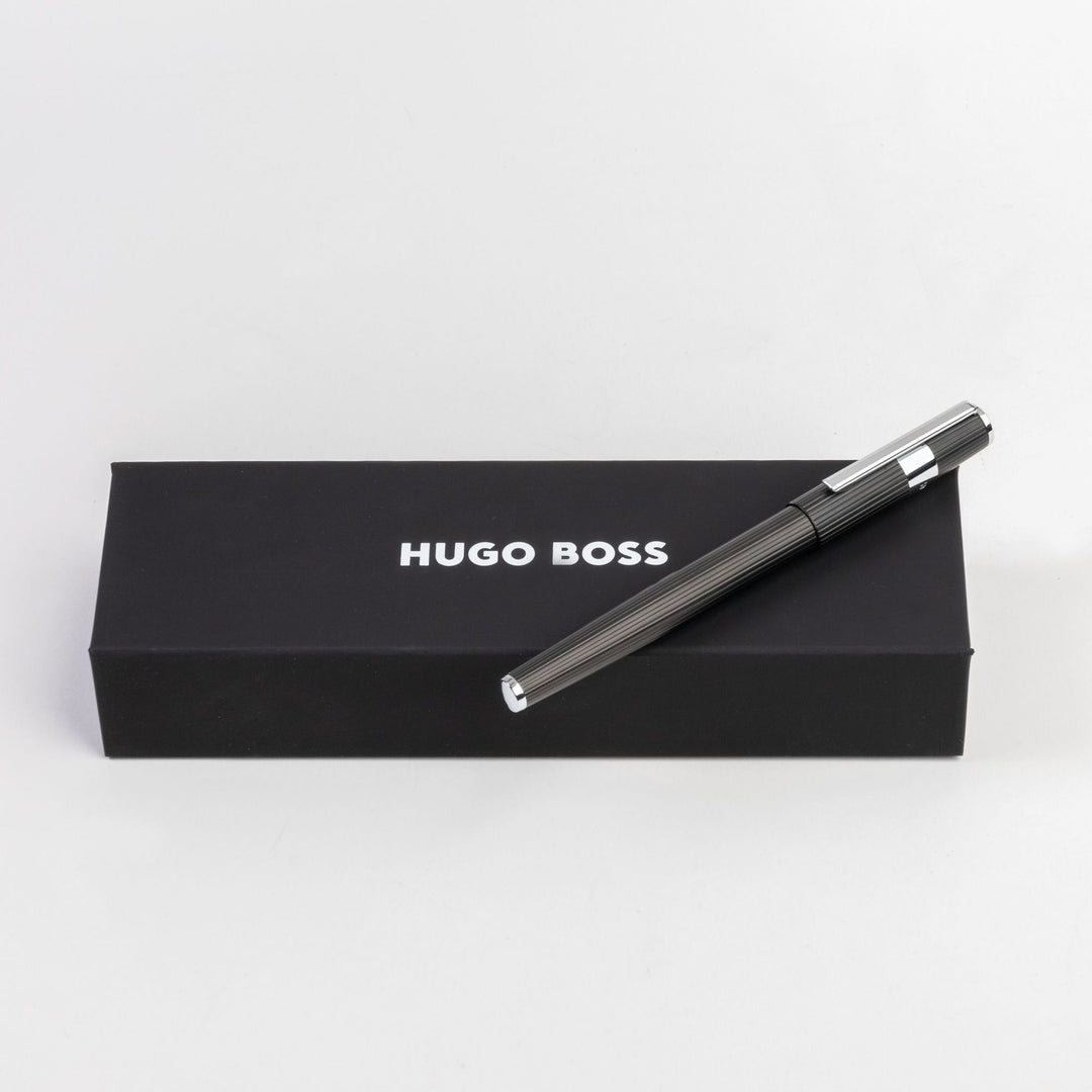 Hugo Boss Gear Pinstripe Kugelschreiber Schwarz / Chrom HSV2855A