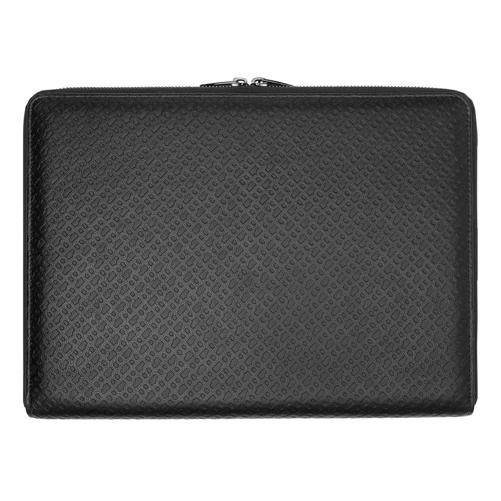 Hugo Boss A4 Monogram Zipped Conference Folder Black HTA411A