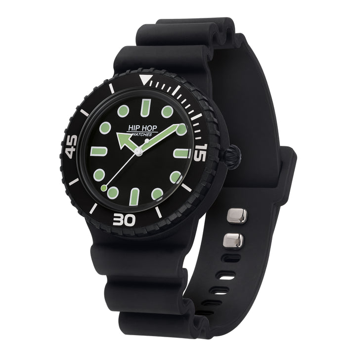 Hip Hop watch Master Black/White 41mm HWU1233
