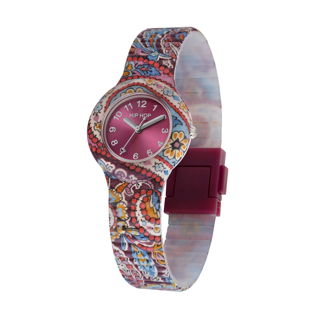 Hip hop bordeaux clock paisley collection 32mm hwu1241