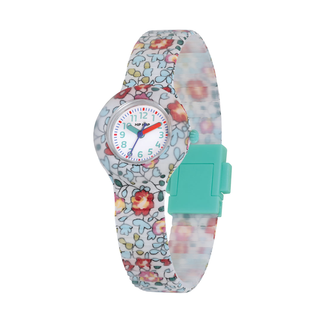 Hip-Hop-Uhr Flower Power Grün 28mm HWU1271