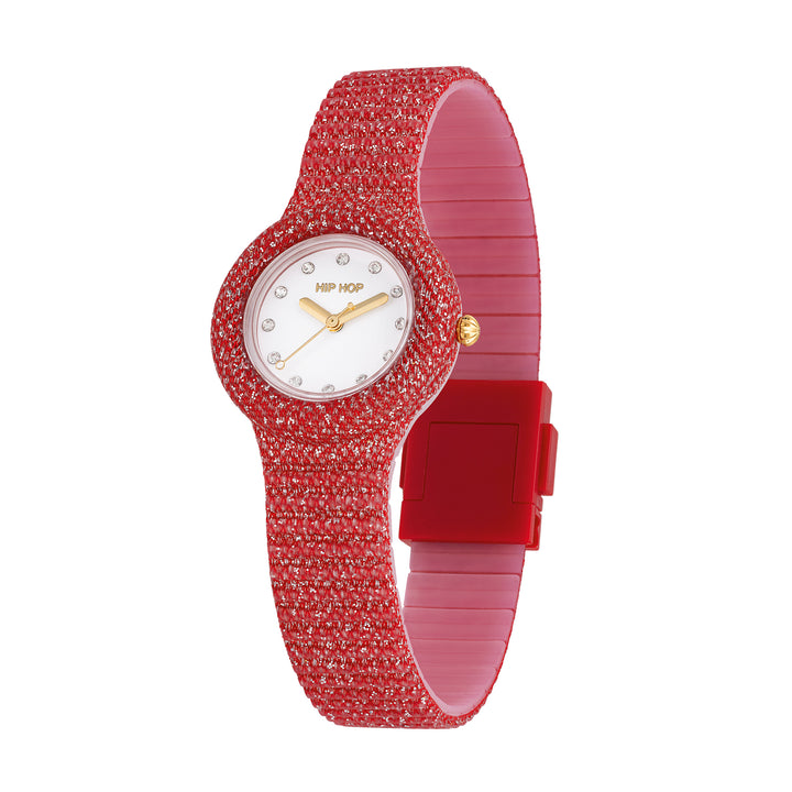 Hip Hop horloge Red Shimmer Crush 32mm HWU1338