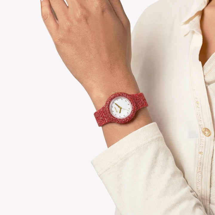 Hip Hop horloge Red Shimmer Crush 32mm HWU1338