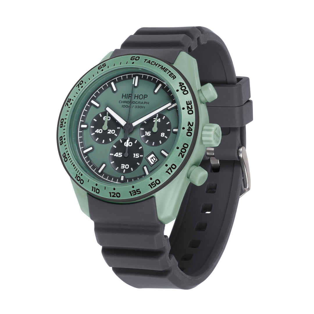 Hip Hop horloge Green Sage XT10 collectie 42mm HWU1347