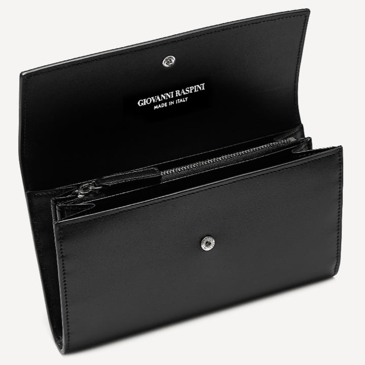 Giovanni Raspini large continental wallet leather 925 silver L0008