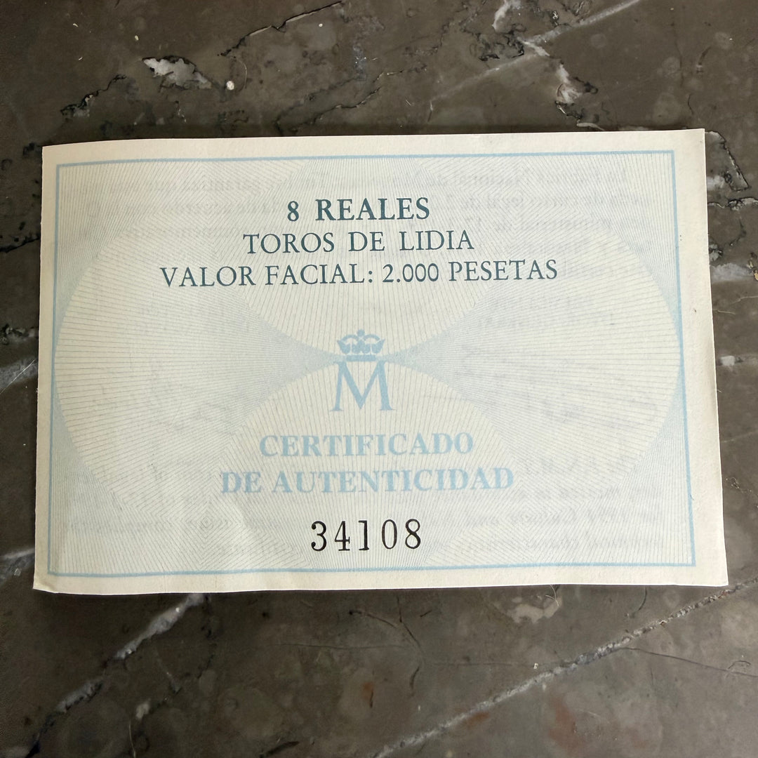 Silbermünze 8 Reales Toros de Lidia Cultura y Naturaleza