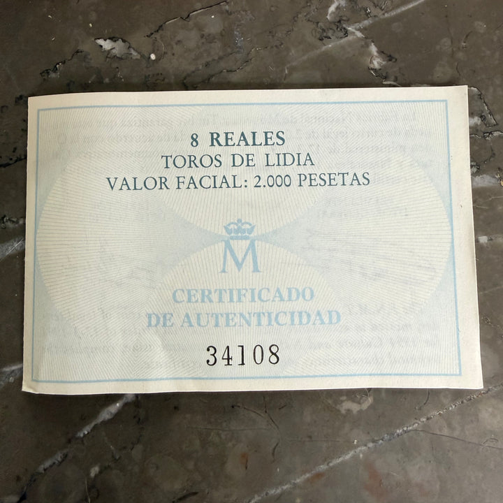 Silbermünze 8 Reales Toros de Lidia Cultura y Naturaleza