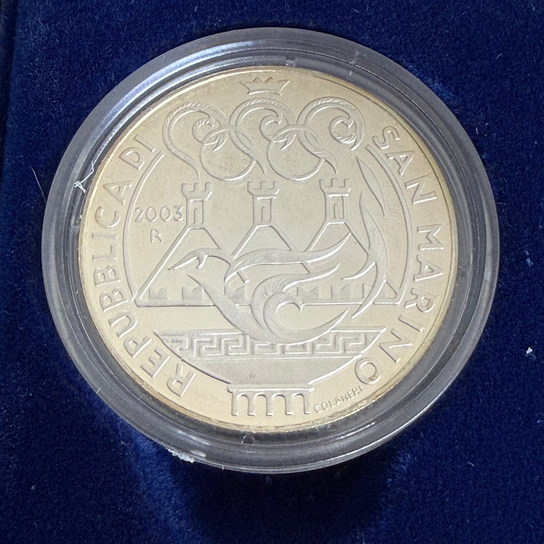 Silbermünzen 5 € 10 € Olympische Spiele der Republik San Marino 2004