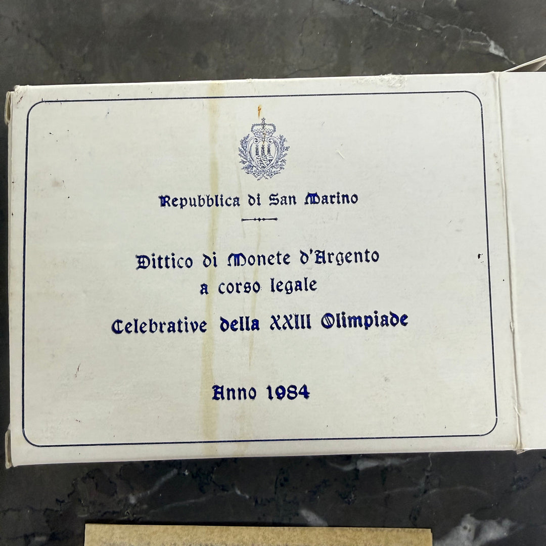 Silbermünzen 500 1000 Lire Republik San Marino XXIII. Olympische Spiele 1984