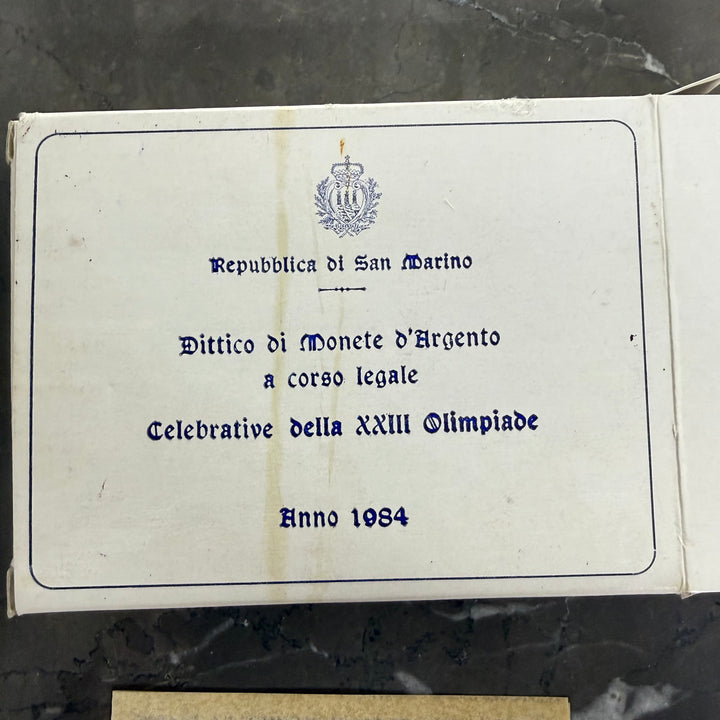 Silbermünzen 500 1000 Lire Republik San Marino XXIII. Olympische Spiele 1984
