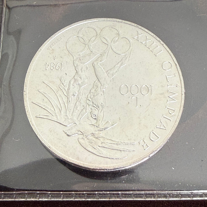 Silbermünzen 500 1000 Lire Republik San Marino XXIII. Olympische Spiele 1984