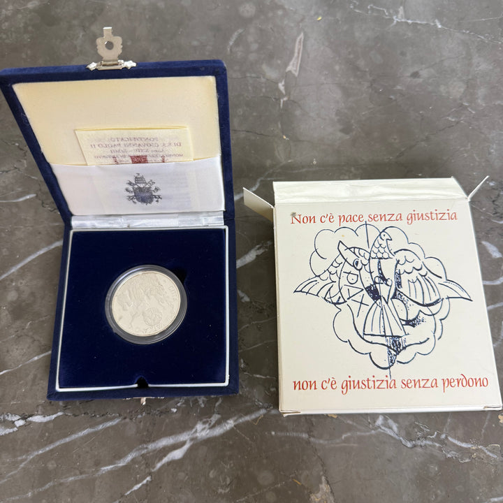 Silbermünze 10€ Pontifikat Seiner Heiligkeit Johannes Paul II. Jahr XXIV 2002