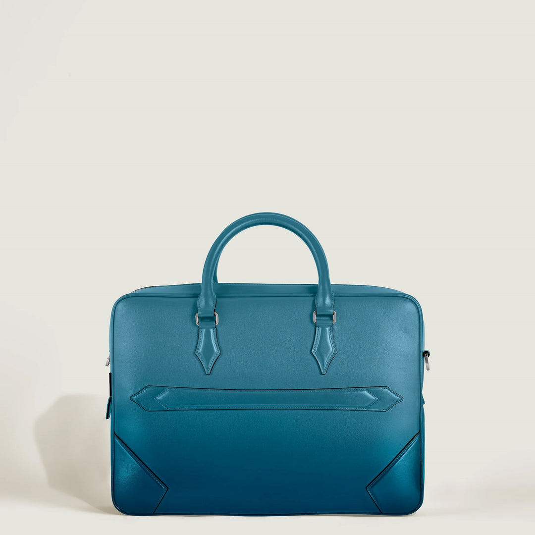 Montblanc Meisterstück documenthouder in gerookt blauw gearceerd 199272