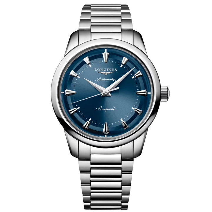 Longines Heritage 40mm blue steel automatic watch L1.650.4.92.6