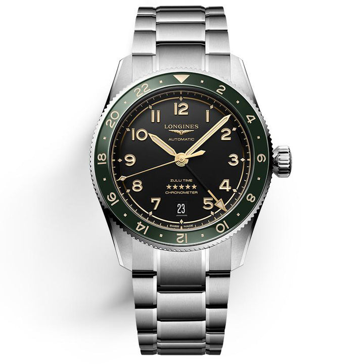 Longines Uhr Spirit Zulu Time 39 mm Anthrazit Automatik Stahl L3.802.4.63.6
