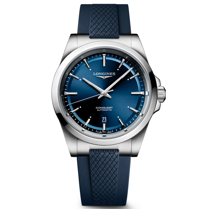 Longines Conquest 41mm blue automatic steel watch L3.830.4.92.9
