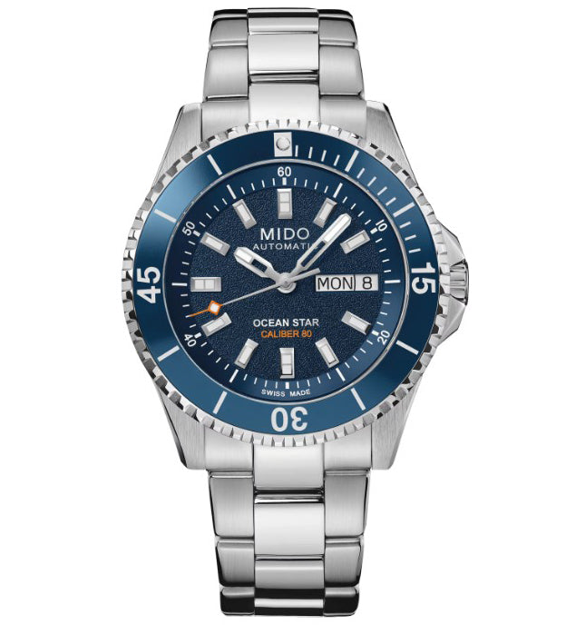 Mido horloge Ocean Star 200 41mm blauw automatisch staal M026.930.11.041.00