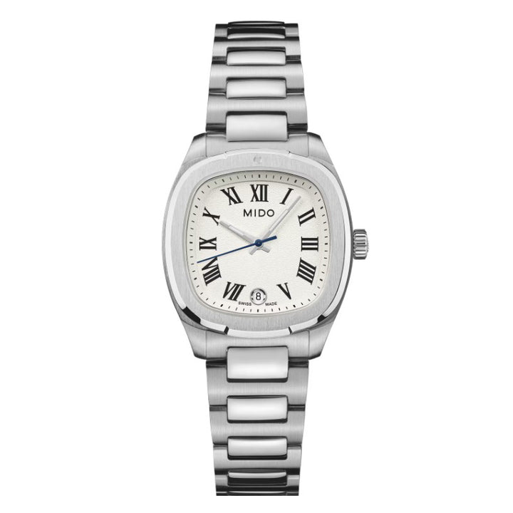 Mido-Uhr Multifort TV 28 mm Elfenbein Quarzstahl M049.110.11.263.00