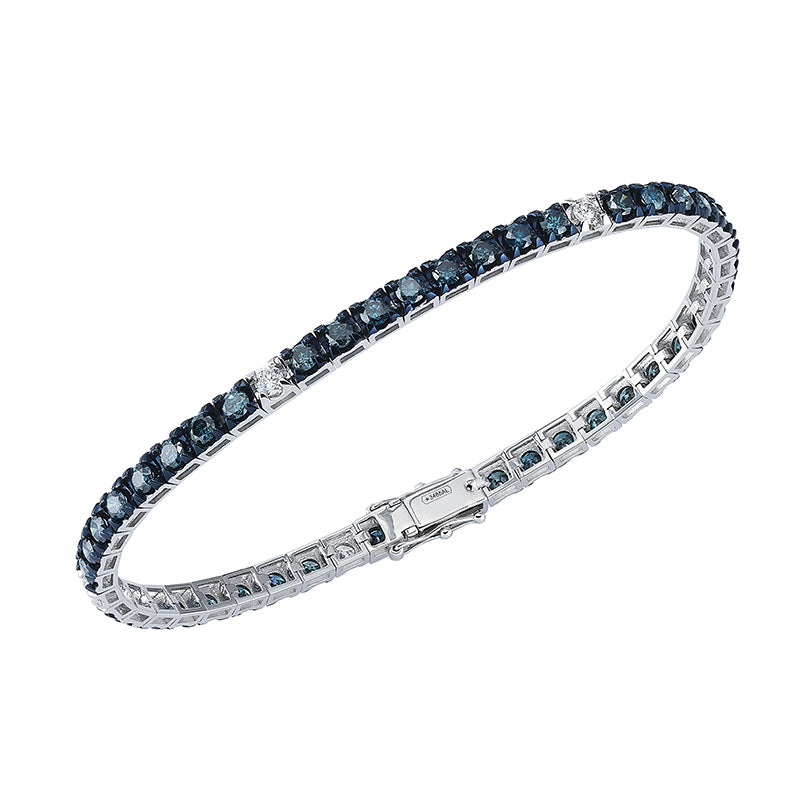 Sidalo armband Tennis Gold White 18KT Blue Diamonds M 5188-10-1-BB