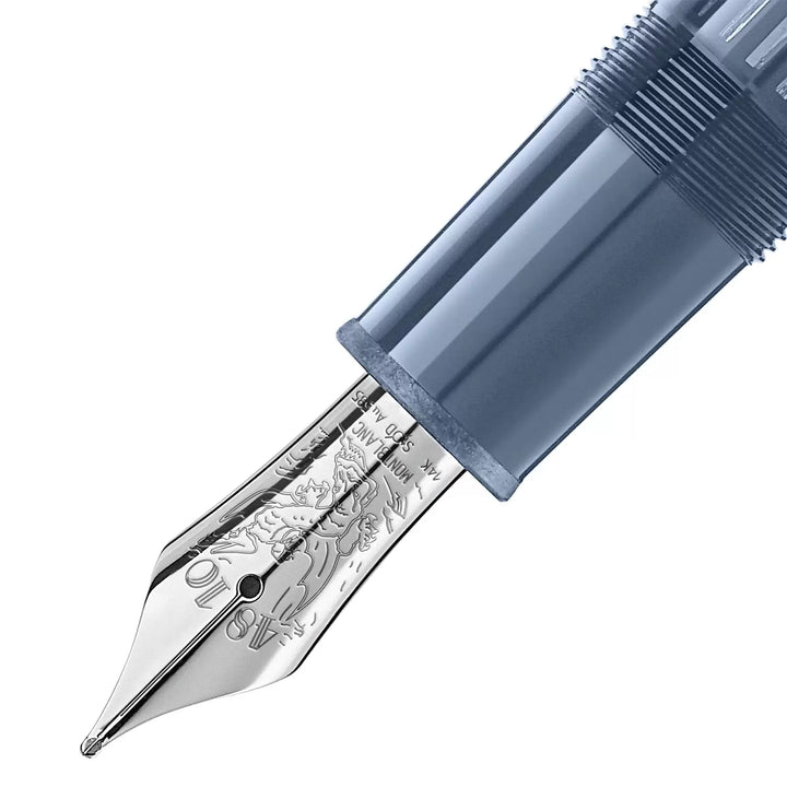 Montblanc Meisterstück Glacier LeGrand Füllfederhalter mit blauer Spitze M 129393