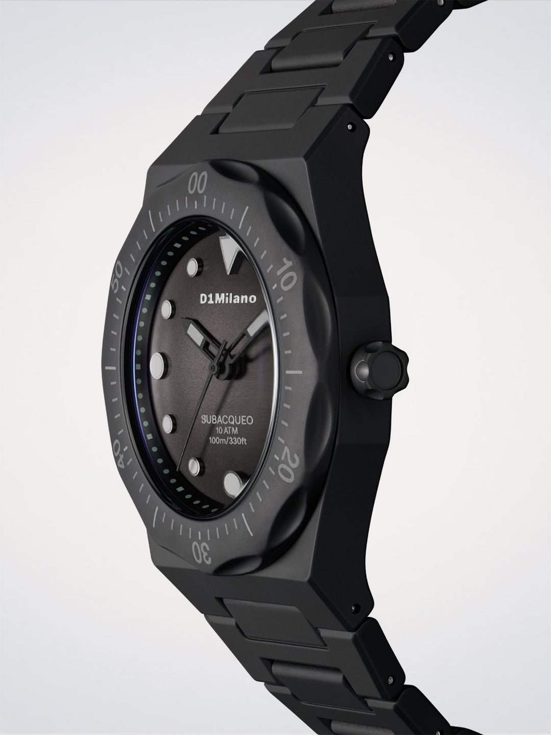 D1 Milano Carbon Duikhorloge Polycarbon 40,5 mm D1-PDBJ01
