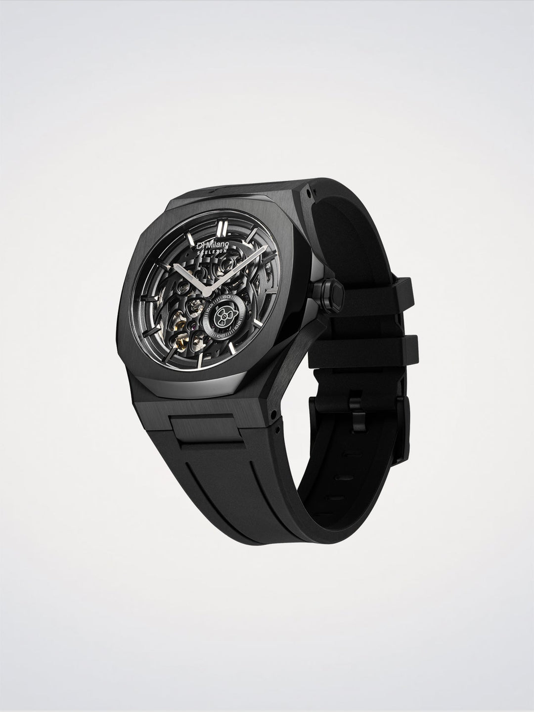 D1 Milano Jet Black Skelettgummi 41,5 mm D1-SKRJ17