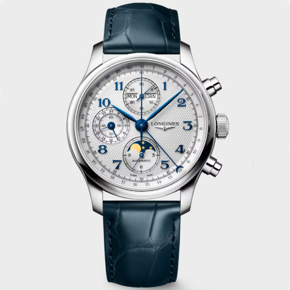 Longines watch Master Collection Chrono Moonphase 41mm silver automatic steel L2.962.4.73.2
