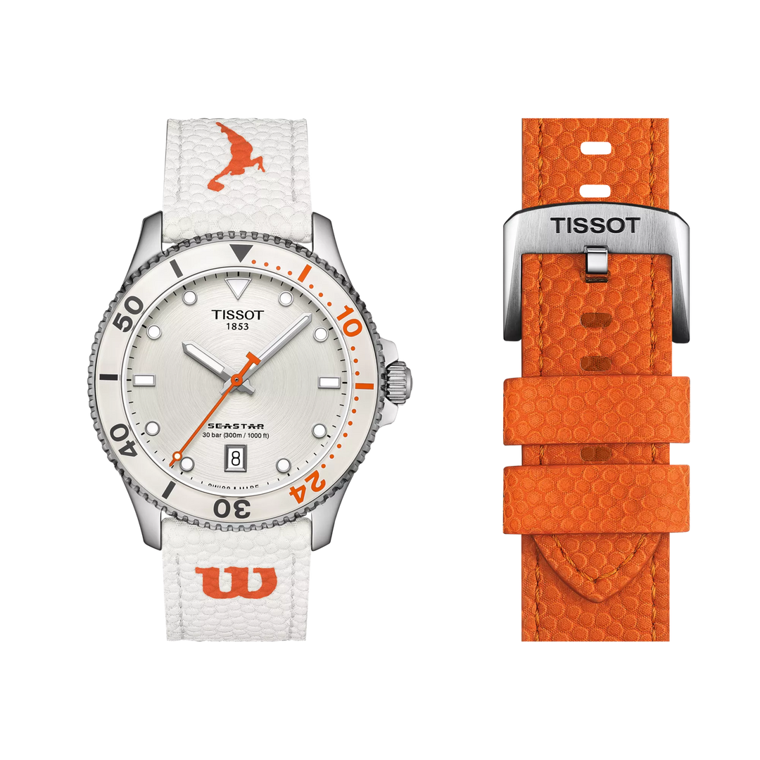 Tissot Watch Seastar Wilson Wnba Special Edition 40mm Silver Quartz Steel T120.410.17.011.00 uur