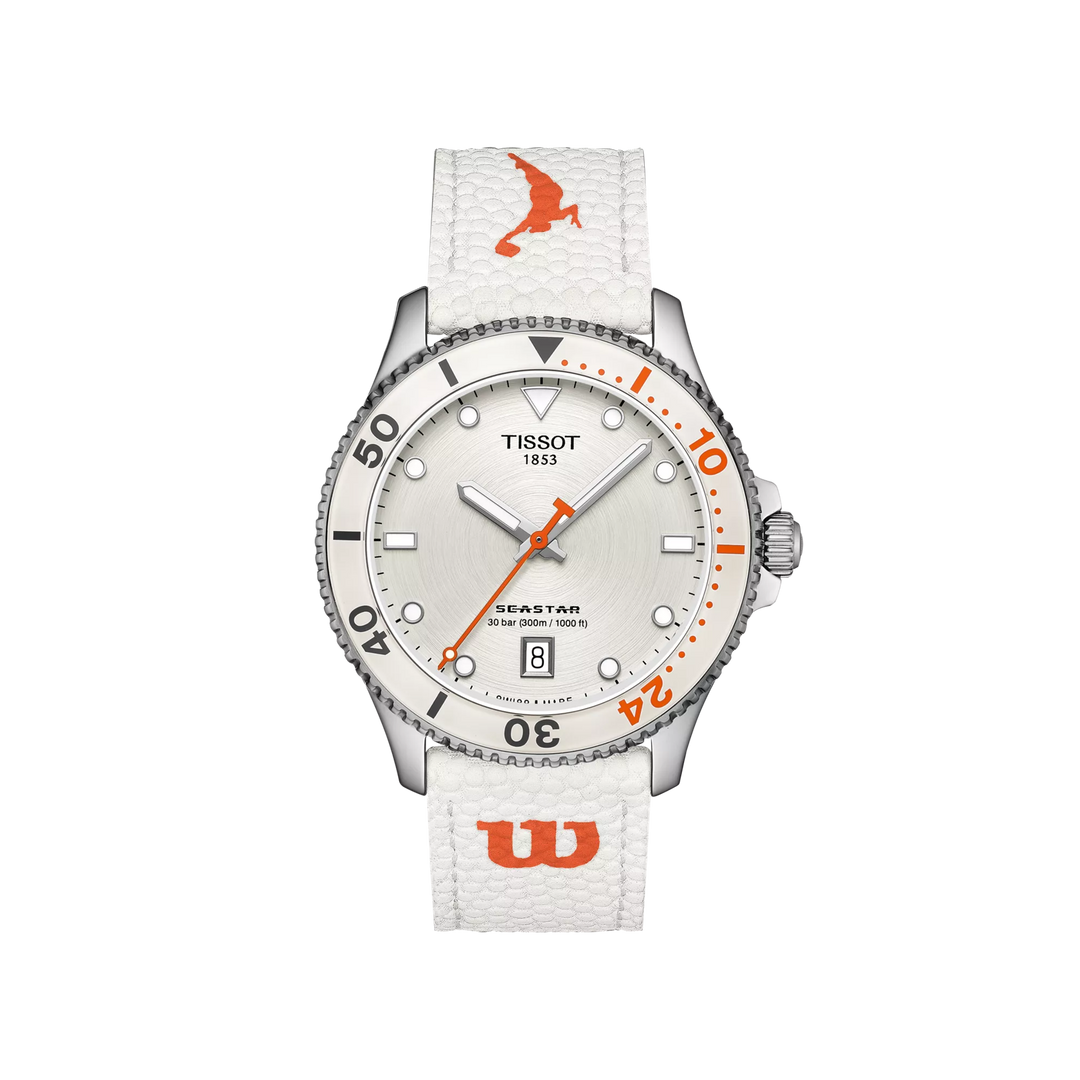 Tissot Watch Seastar Wilson Wnba Special Edition 40mm Silver Quartz Steel T120.410.17.011.00 uur