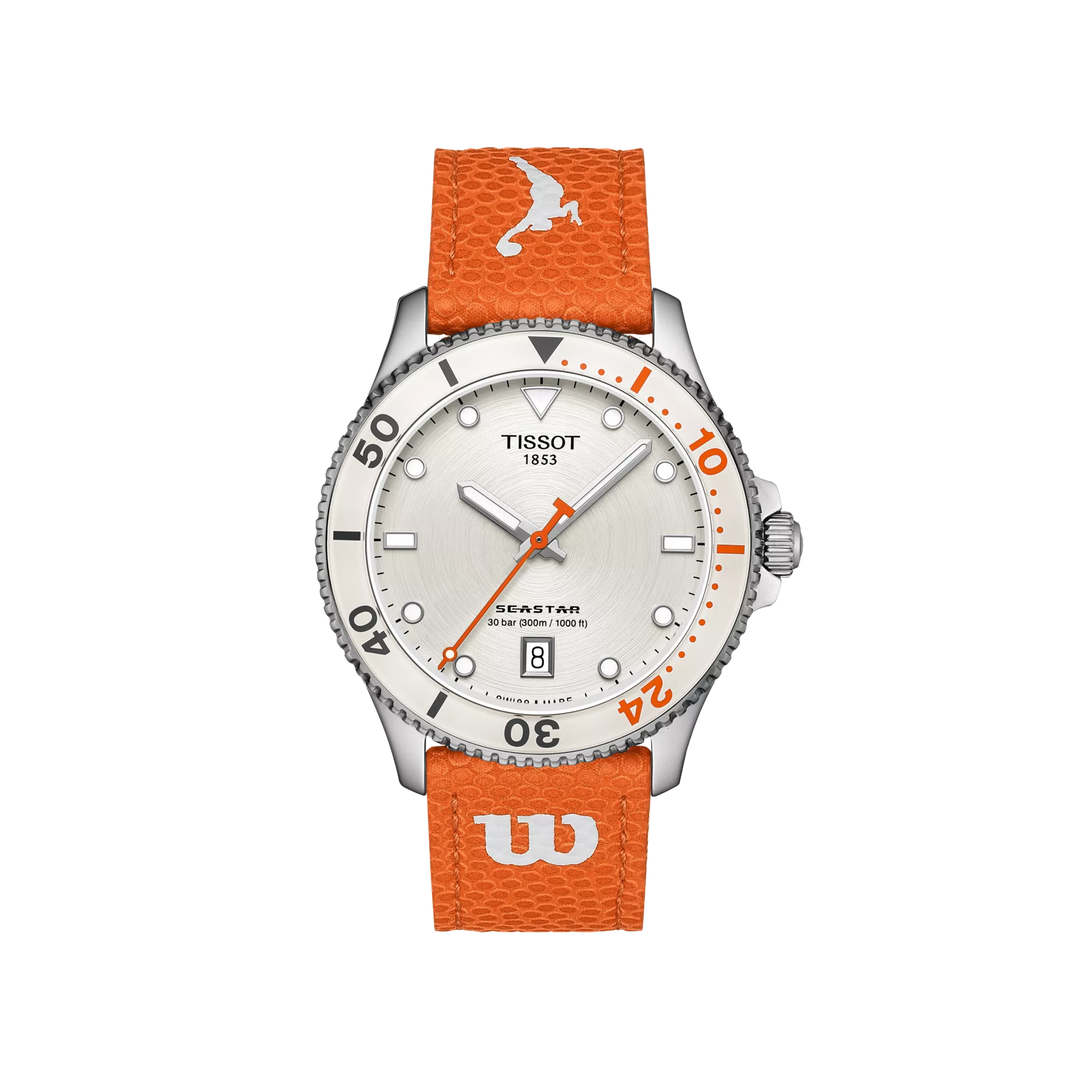 Tissot Watch Seastar Wilson Wnba Special Edition 40mm Silver Quartz Steel T120.410.17.011.00 uur