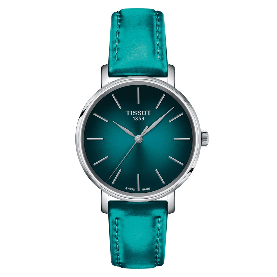 Tissot EVEYTIME 34mm turquoise Quartz Watch T143.210.17.091.00