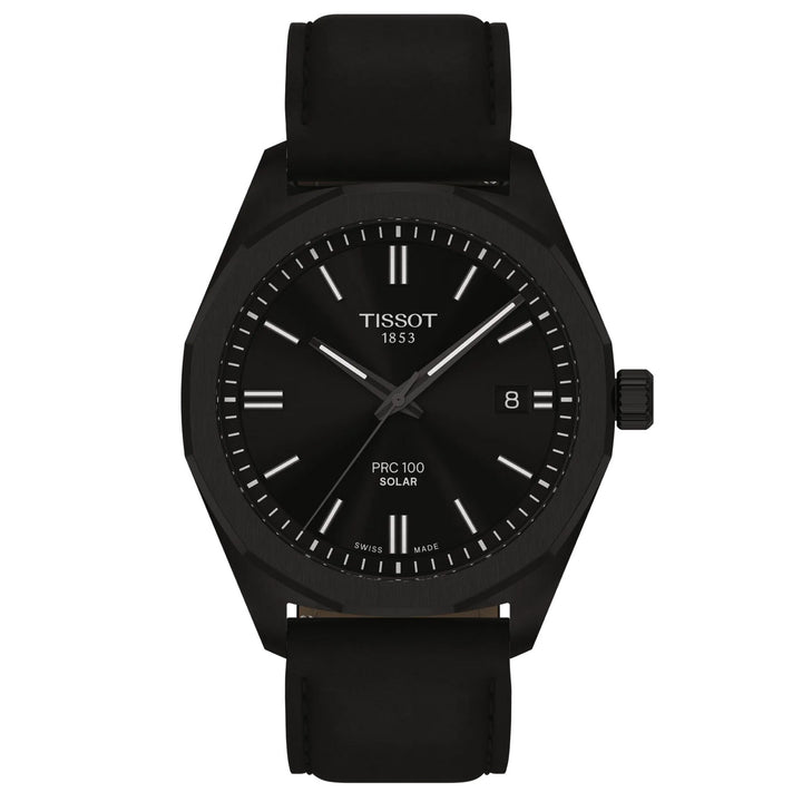 Tissot PRC 100 Solar 39 mm schwarzer Quarzstahl mit schwarzem PVD-Finish T151.422.36.051.00
