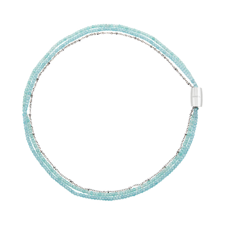 Breil Magnetische ketting System Medium Zeewater stalen kristallen TJ3622