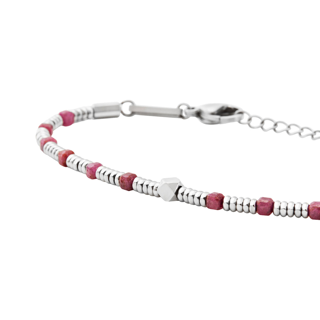 Breil bracelet Priam steel ruby root TJ3646