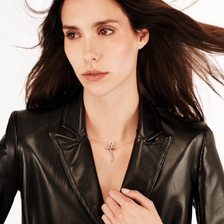 Breil Reloaded Steel Moon choker ketting TJ3923