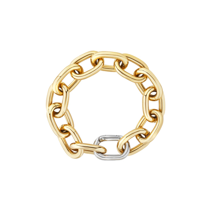 Breil Opvallende stalen armband met IP-gouden afwerking TJ3939