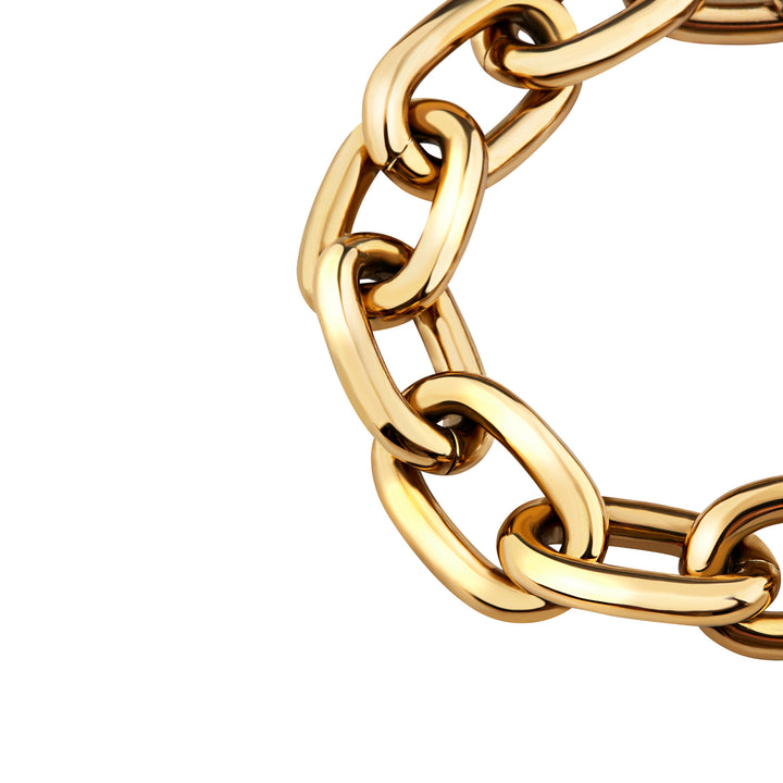 Breil Opvallende stalen armband met IP-gouden afwerking TJ3939